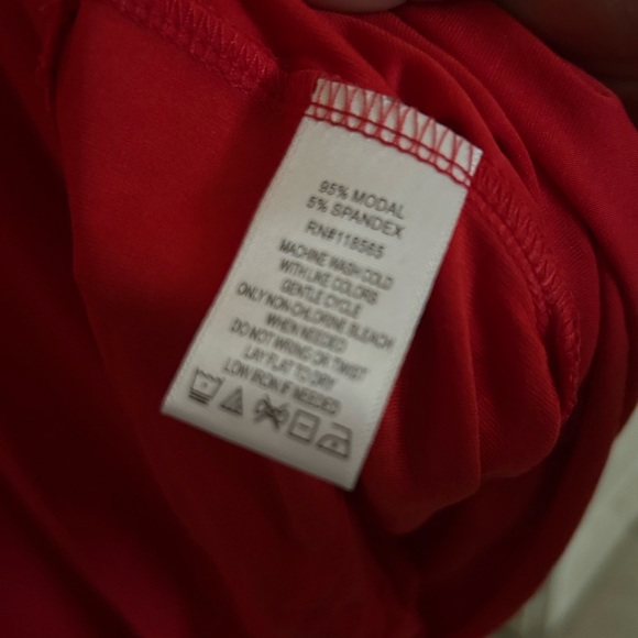 Truth Red Asymmetrical A-Line Dress with 3/4 Sleeves - Picture 4 of 4